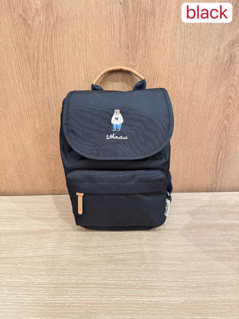 WHB28 WHO.A.U: Steve Embroidered Bear Mini Backpack