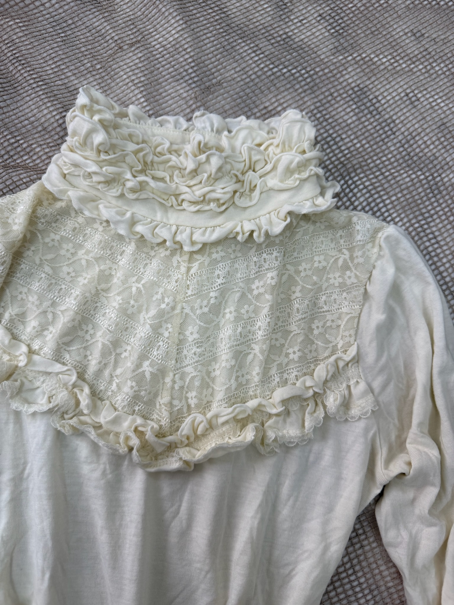 Victorian Style Lace Trim Blouse
