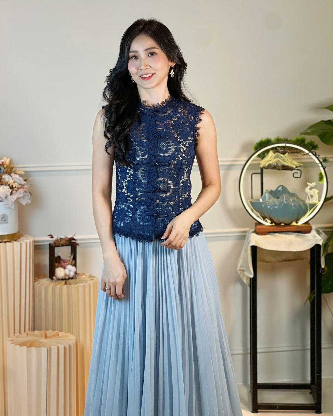 5104 Quintina Pleated A Line Skirt 