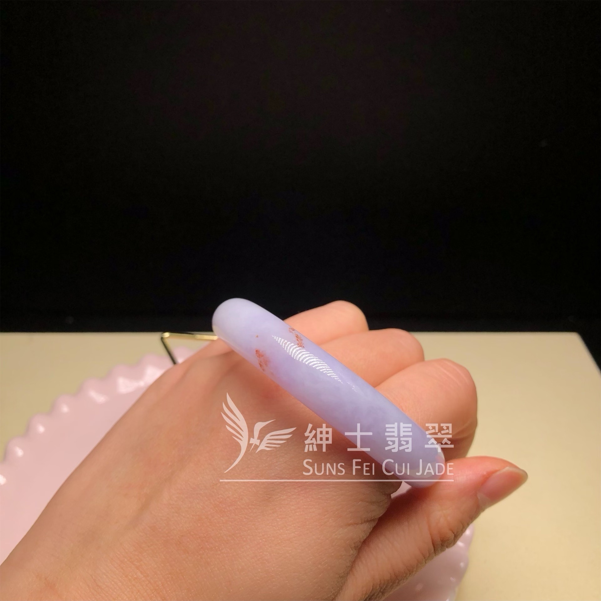 翡翠春彩手鐲53mm YY00008