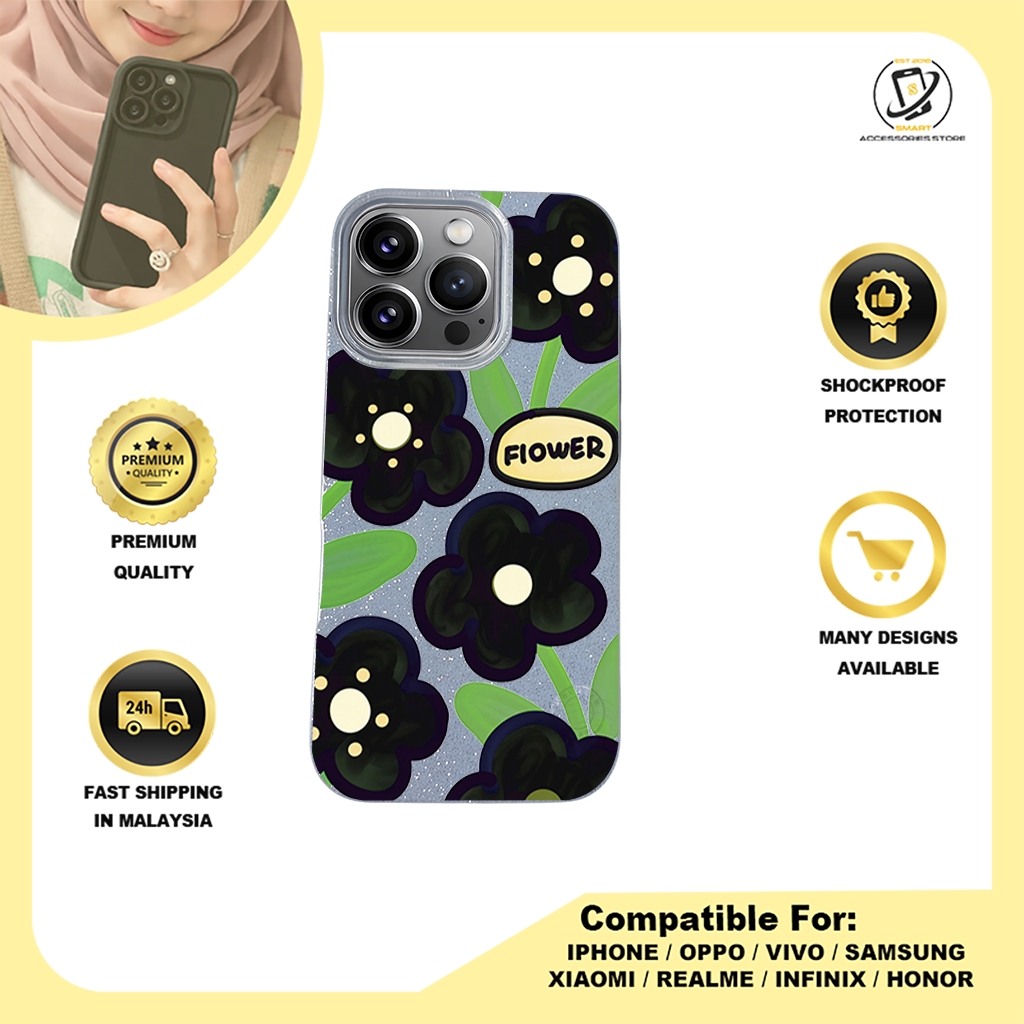 BLING CASE PHONE FOR IPHONE - DESIGN FLOWER W