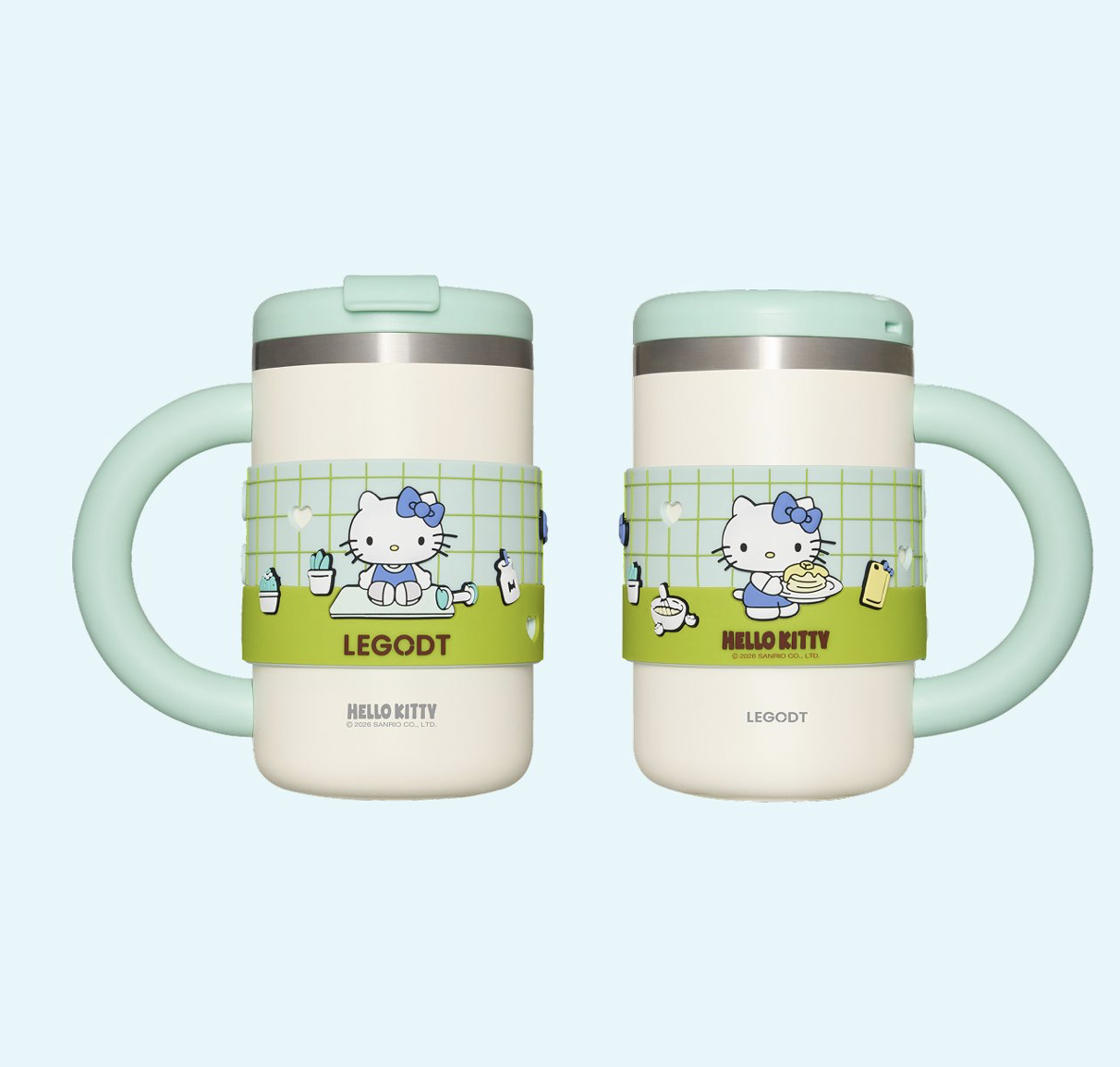 韓國 LEGODT X Hello Kitty 手提 不銹鋼 保冷 保溫杯 700ml｜Loop Tumbler Handy