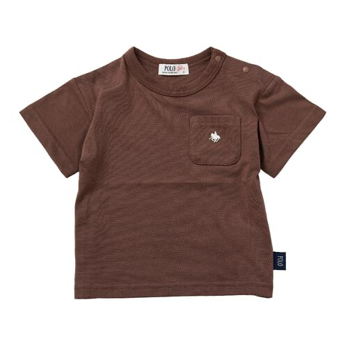 🇯🇵預訂 日本直送🇯🇵Polo Baby標誌刺繡棕色口袋短袖T恤