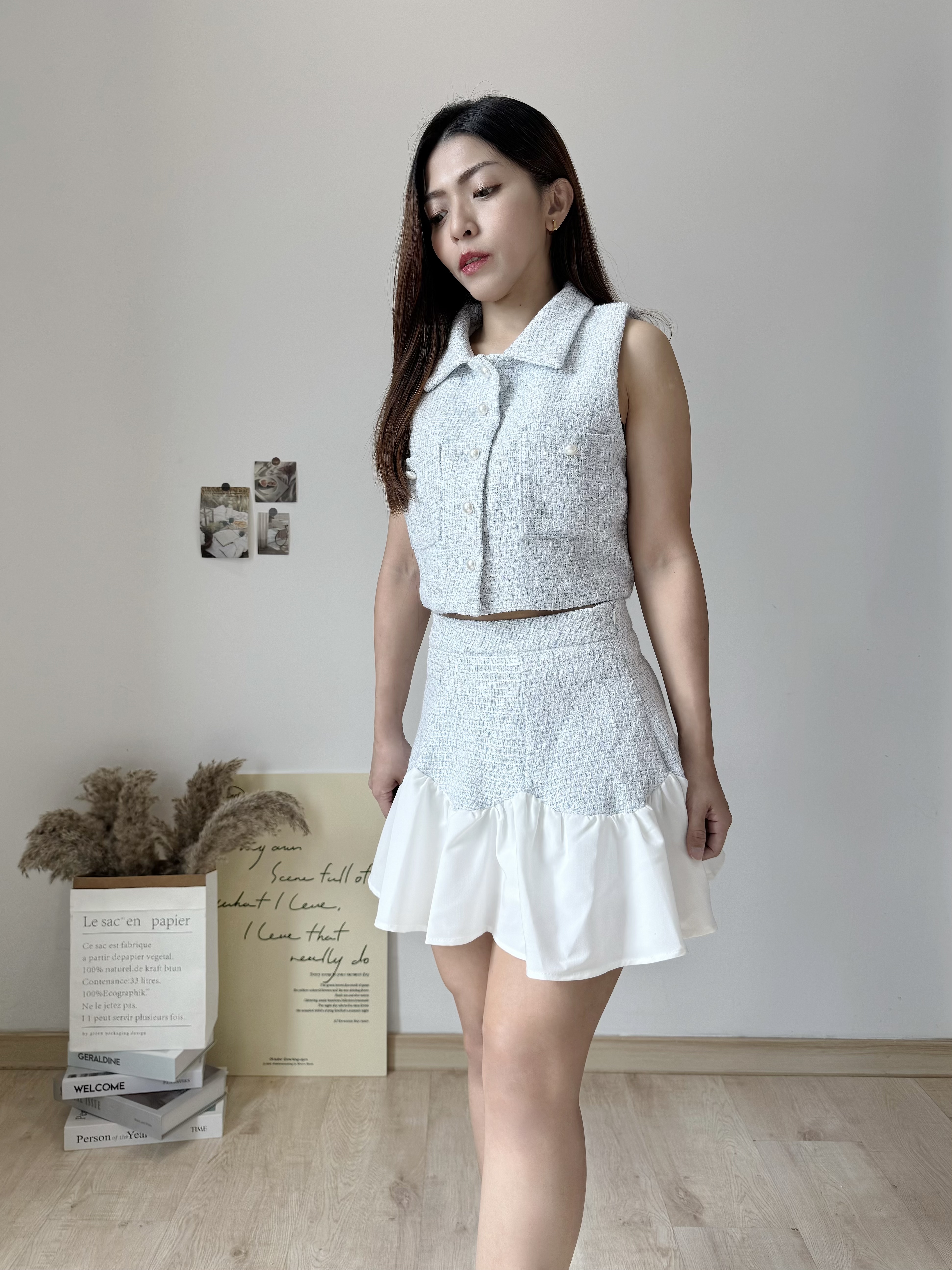 Hailey Tweed Set 高品名媛小香风套装 ( 2 colours ) Premium Quality