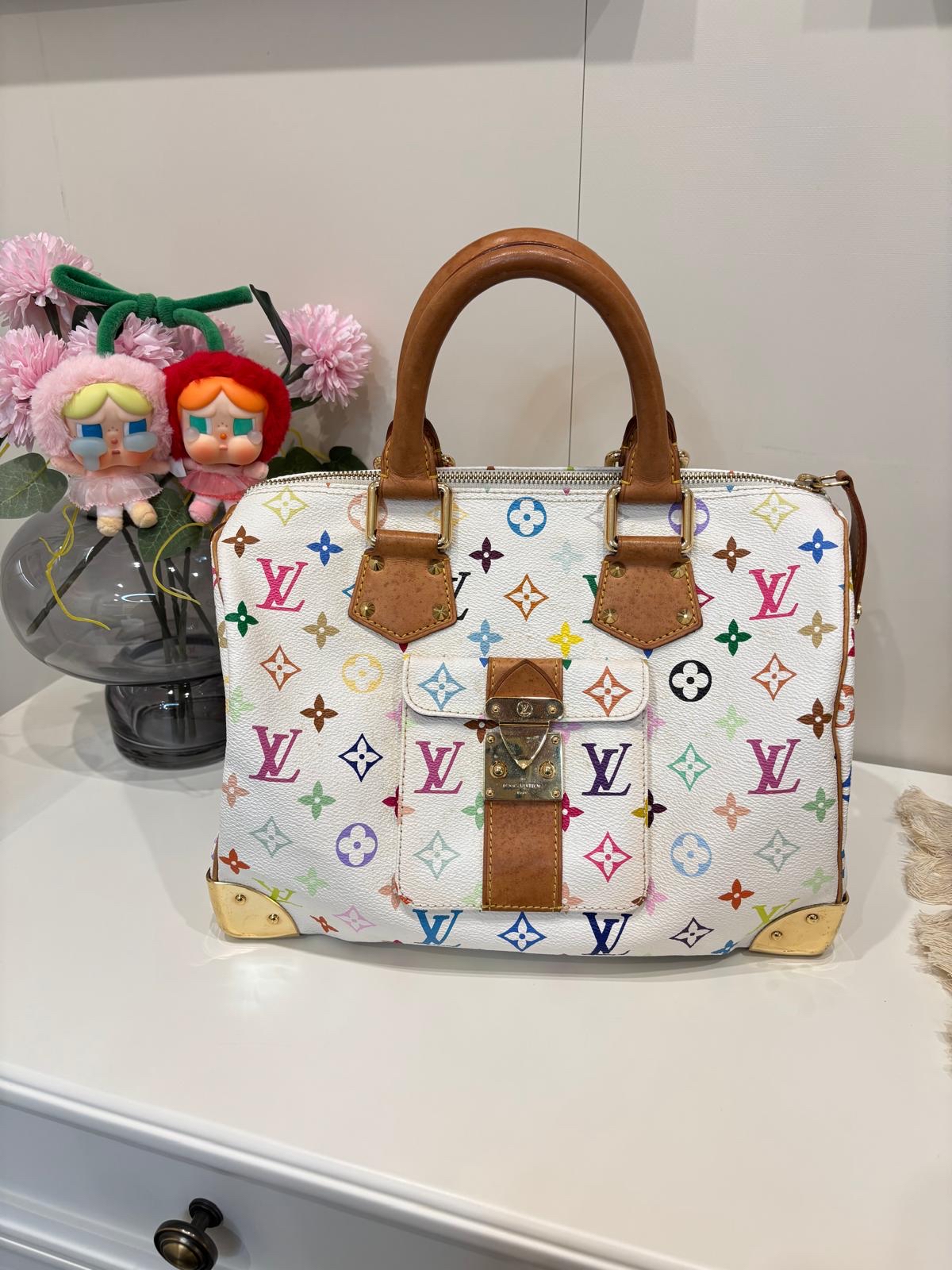 Lv speedy 30 限量版村上隆 100%Authentic ,88%new ✅dust bag