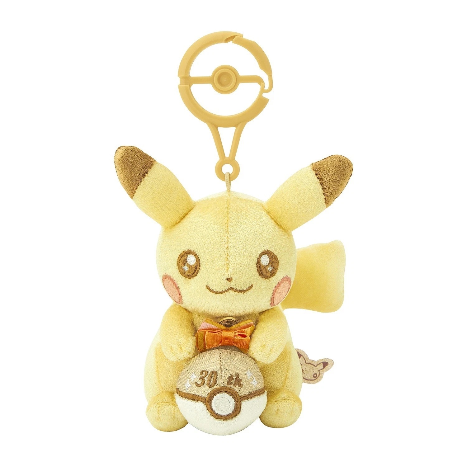 【預售 8 / 64】 Pokemon Pocket Monster Pikachu Mascot Keychain 30th Anniversary Shiny Pikachu