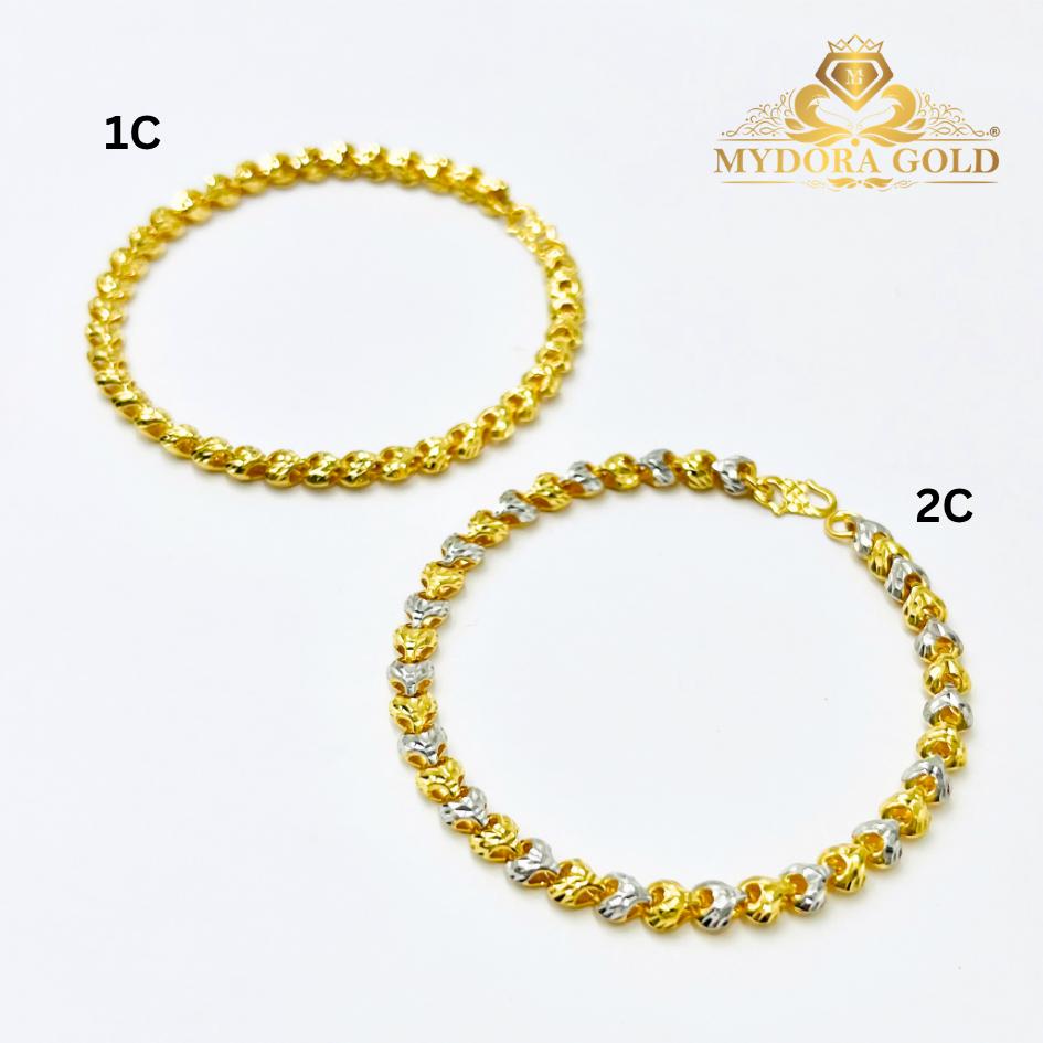 MYDORA Rantai Tangan Mini Siput Love l EMAS 916/22K