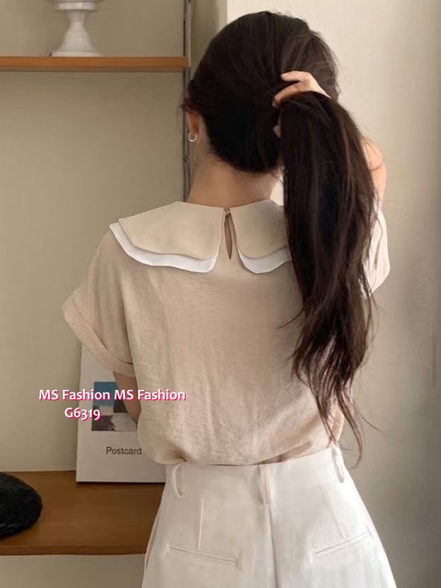 G6319 韓國🇰🇷特色雙層拼色領top