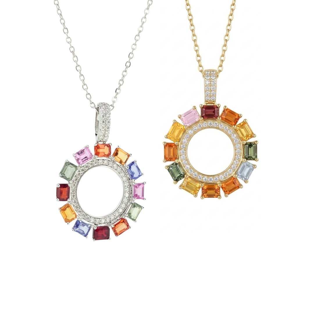 「水龍玄晶・橫石圈頸鏈」｜隨身風水法陣｜高訂天然彩色藍寶石系列