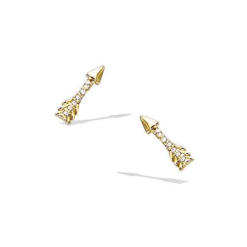 Arrow Stud Earring Plaqué or
