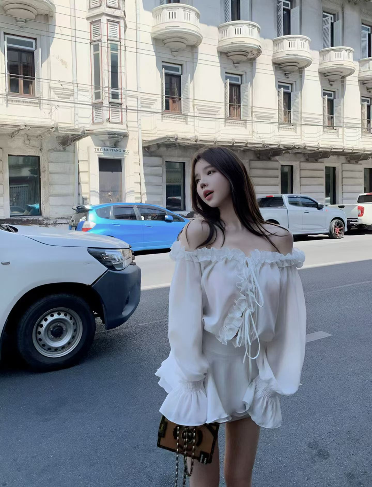 4555 Heiress Fairy Ruffle Co-ord "法式千金仙气荷叶边连身裙"