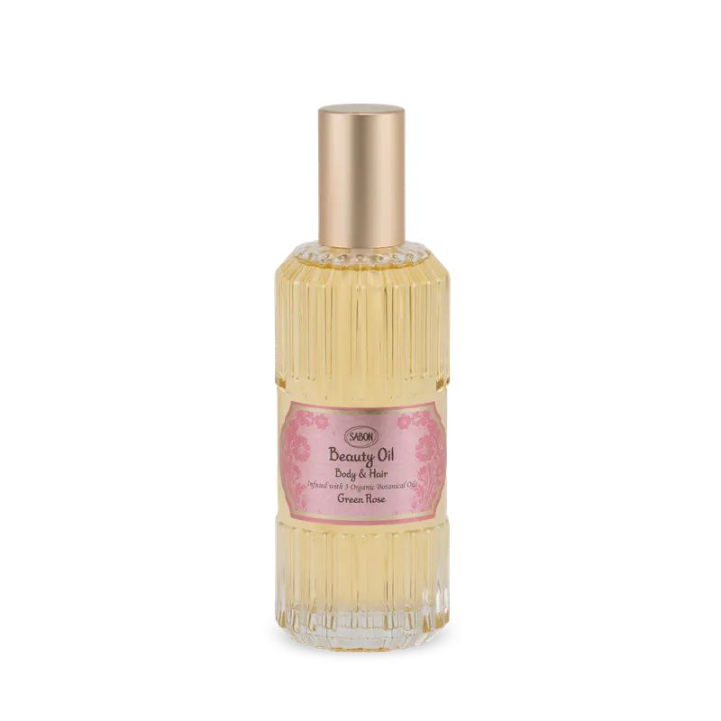SABON  Beauty Oil Green Rose 100ml - 翠綠玫瑰雙重修護亮肌美髮油 100毫升。✅ 現貨 ✅ ‼️ 售完即止‼️