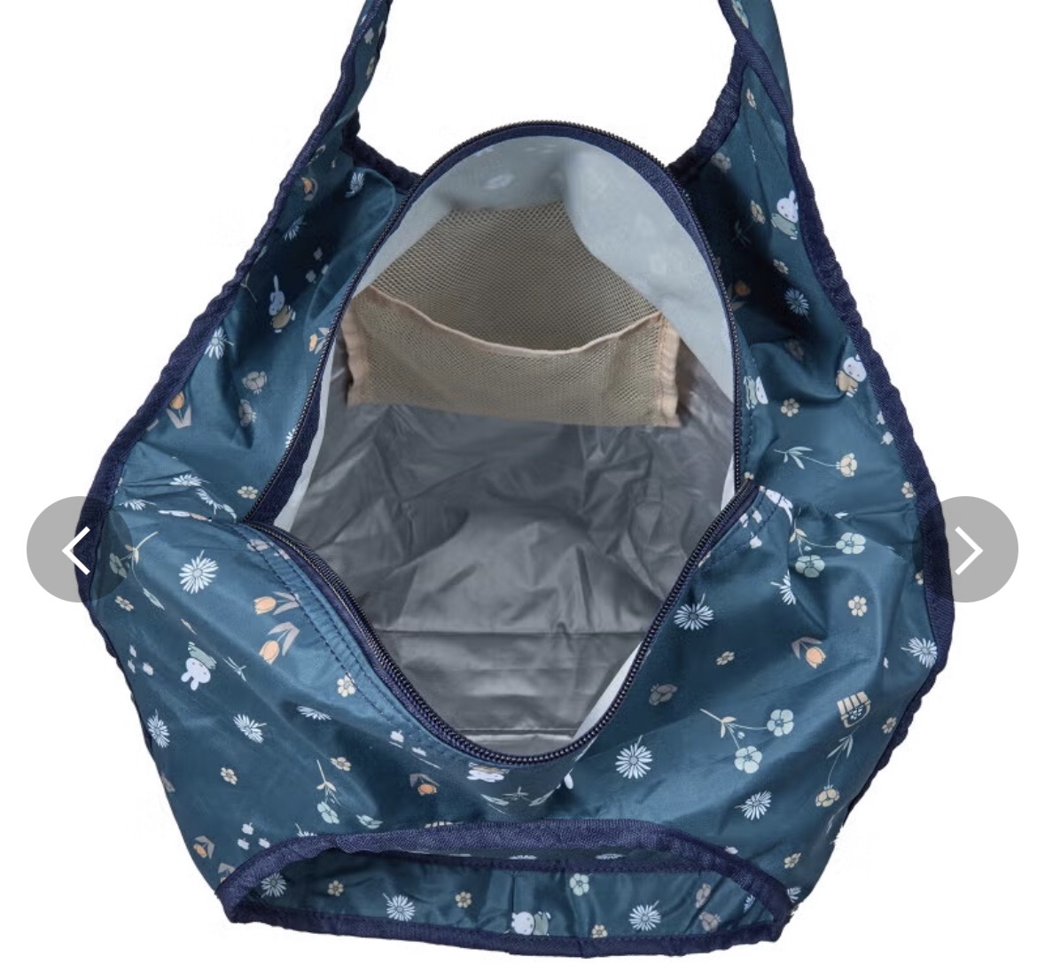 MIFFY 可摺疊 保冷溫 環保袋 藍色 小花 
