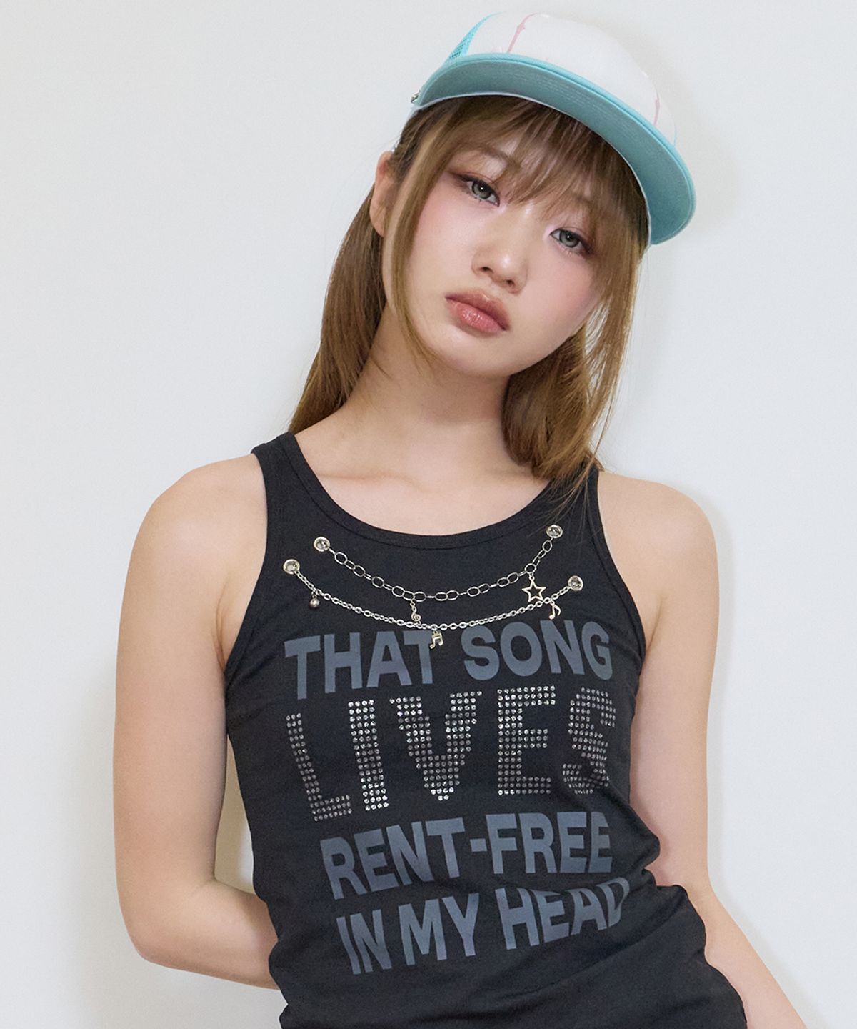 🇰🇷訂購｜LUV IS TRUE 26SS｜SY NECKLACE SONG SLEEVELESS TEE 3色 