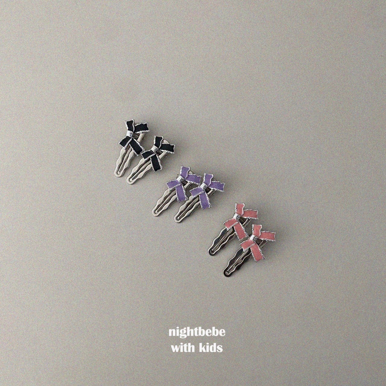 Nightbebe | 1 set 2個髮夾 (Pink/Purple)ACC