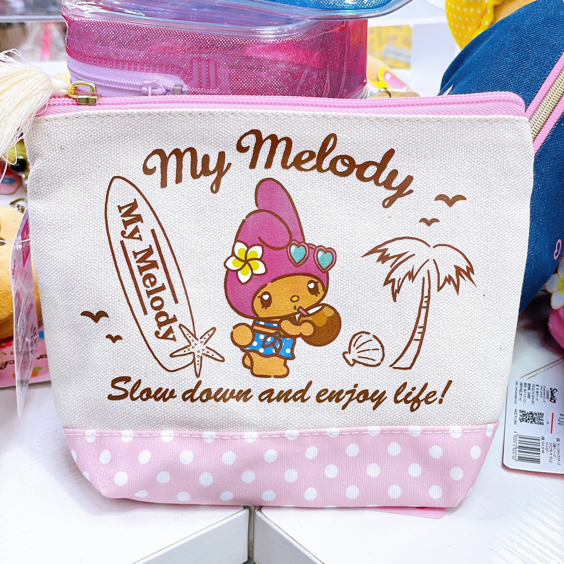 日本直送Sanrio 夏天黑皮泳裝系列 化妝袋