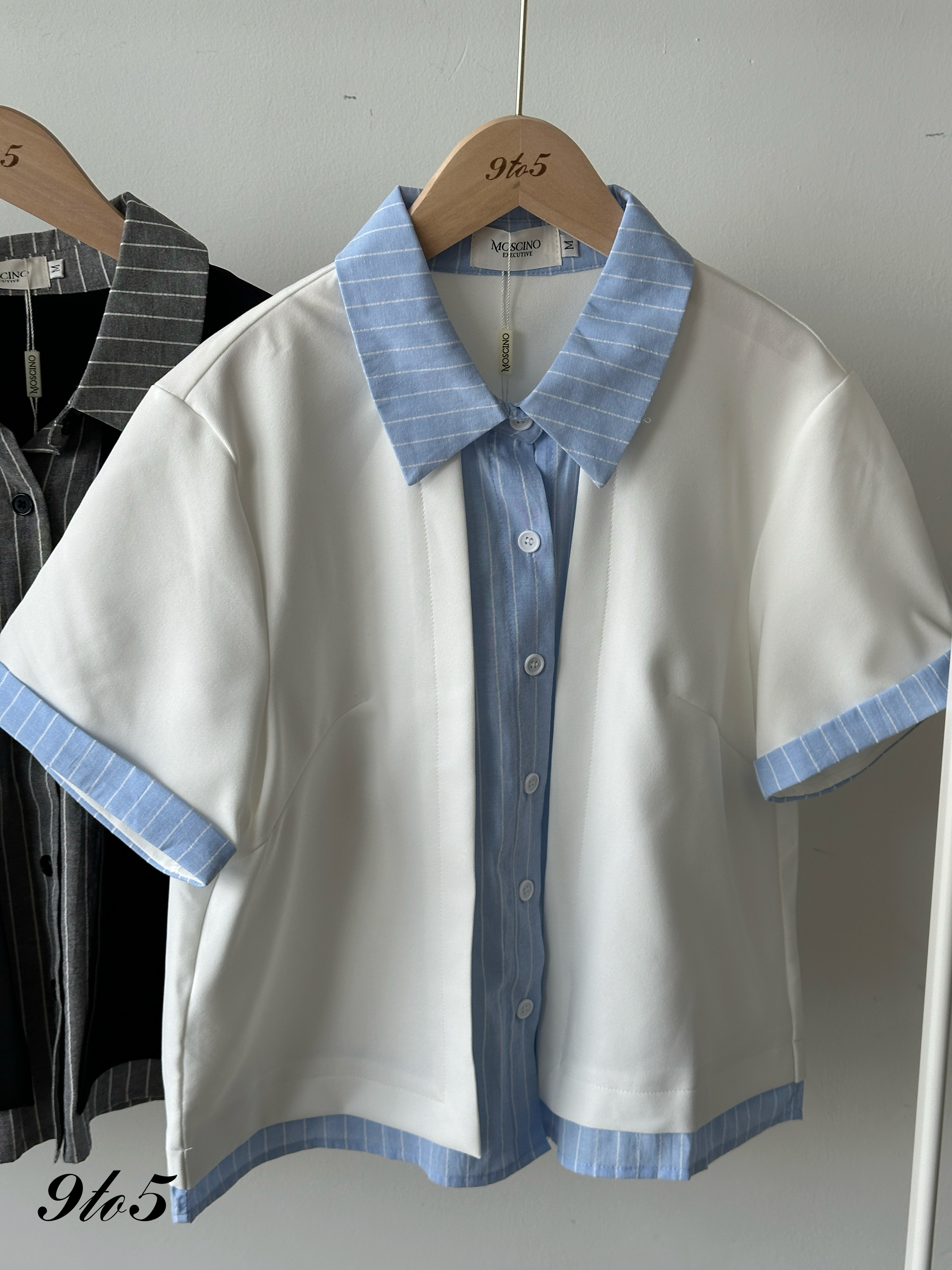 T4204 Fake Two-Piece Shirt - 3 Colors 
