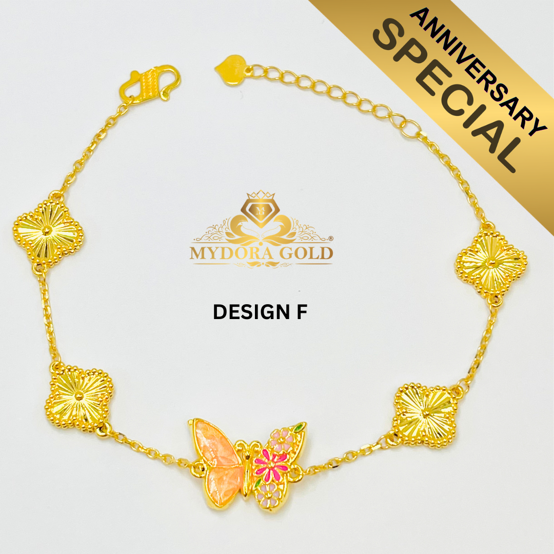 Anniversary Special: MYDORA Rantai Tangan Butterfly Series l EMAS 916/22K