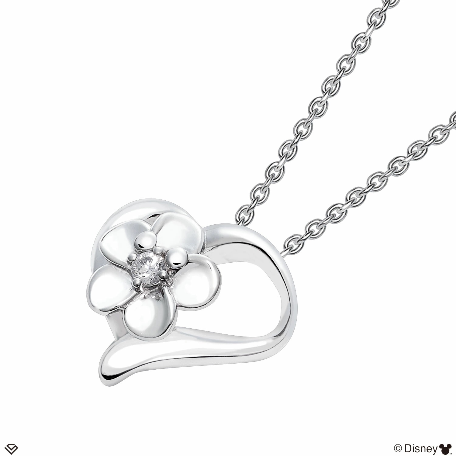 📦訂購 日本限定 LARA Christie Disney 迪士尼 Mickey Mouse 心形雞蛋花 米奇老鼠 925銀製頸鏈