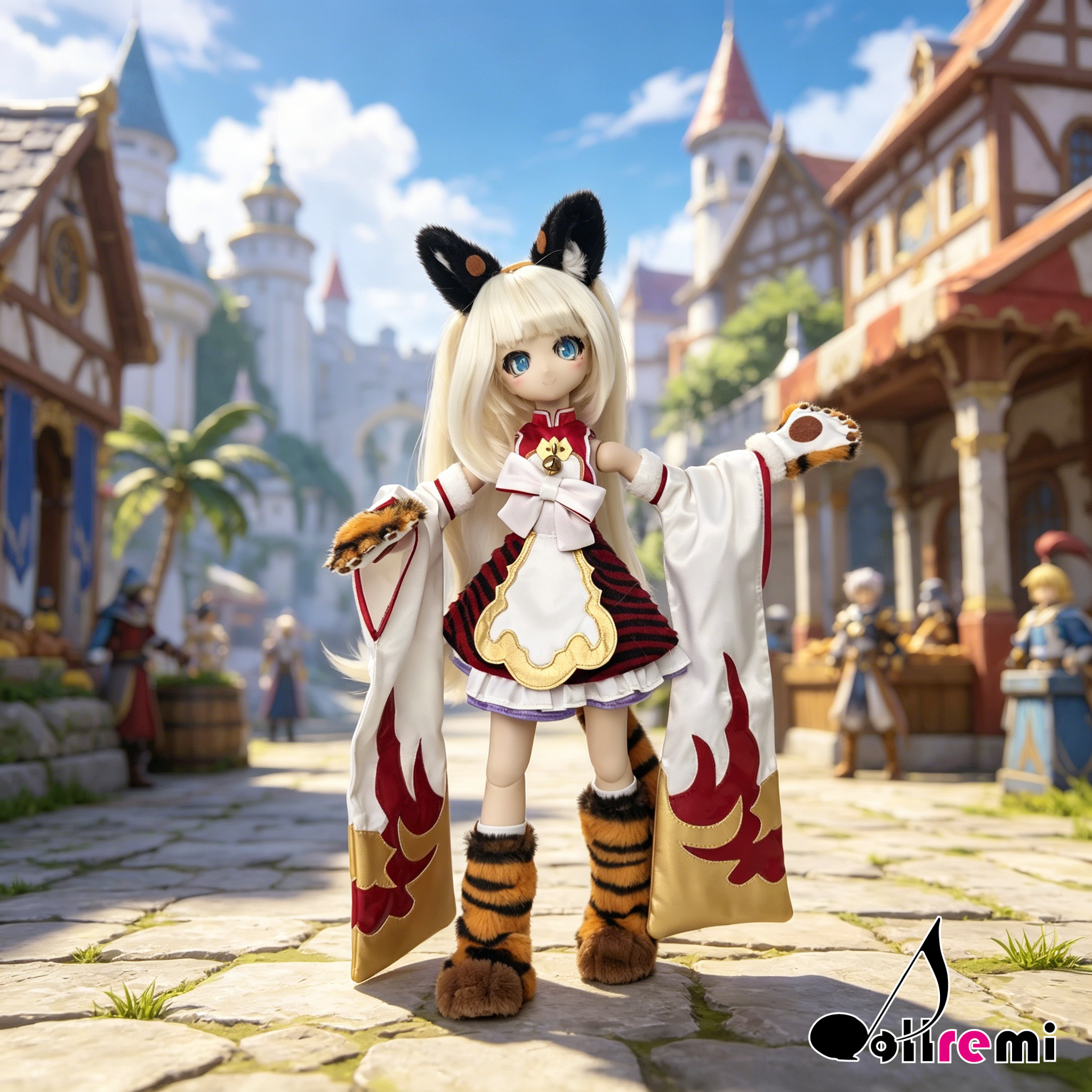 【dollremi】(DD0934) COS 碧藍幻想 Granblue Fantasy 虎神將 辛妲拉 Cidala - 黄桃 Huang