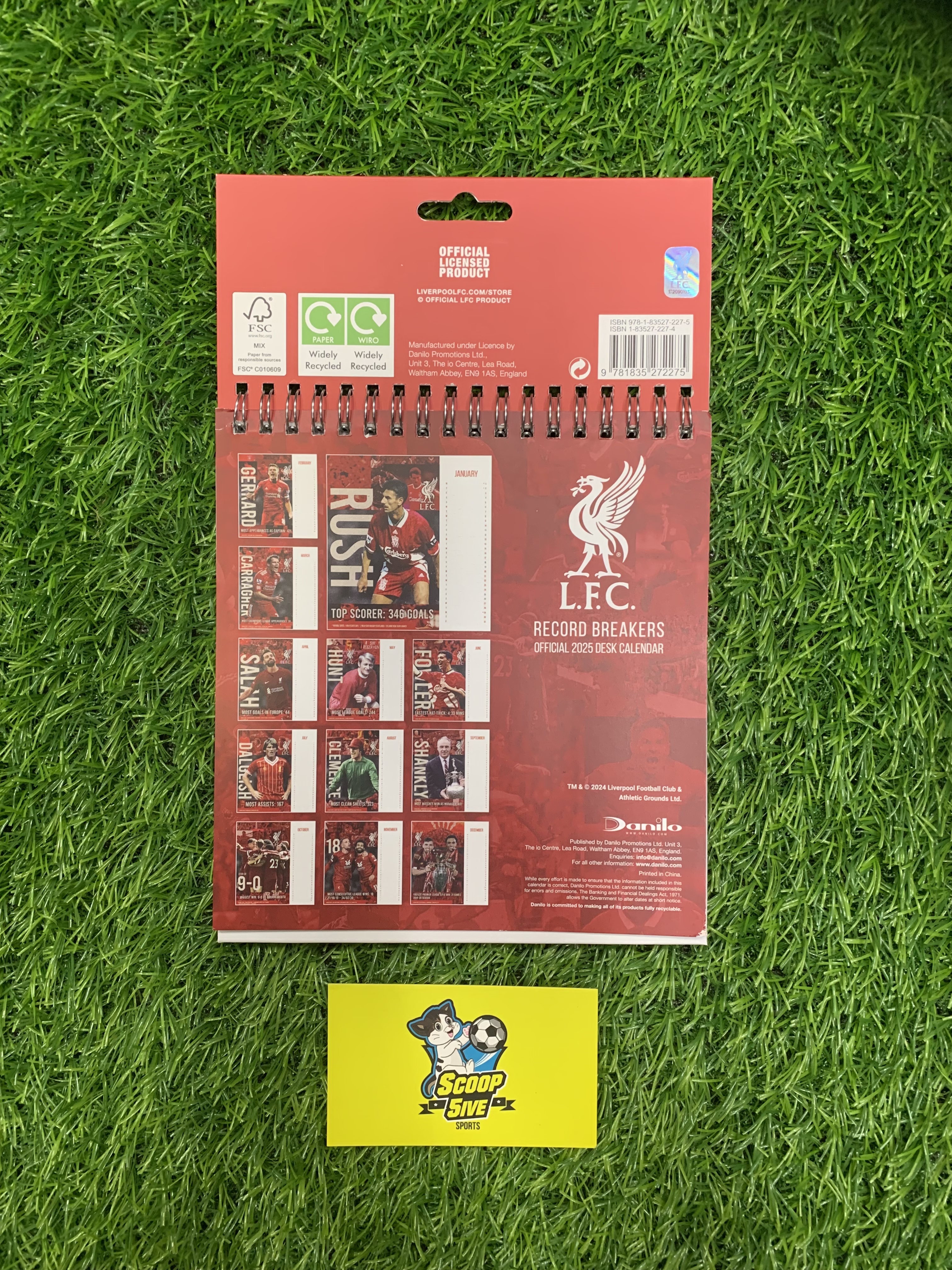 2025 利物浦 月曆 坐枱曆