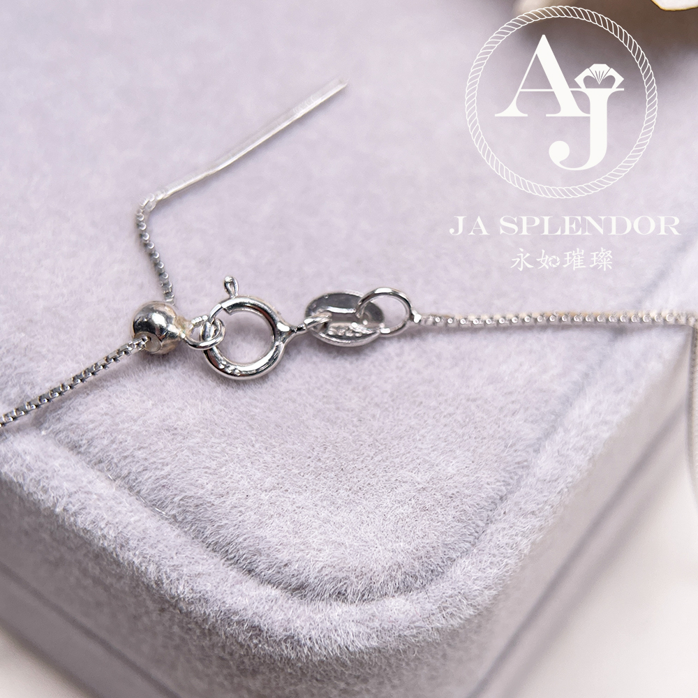 D-06A 天然翡翠A玉 墨翠鑽石切割平安幸運純銀項鏈