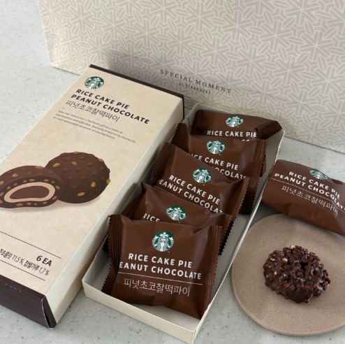 韓國Starbucks 花生朱古力麻糬批 (一盒6件)