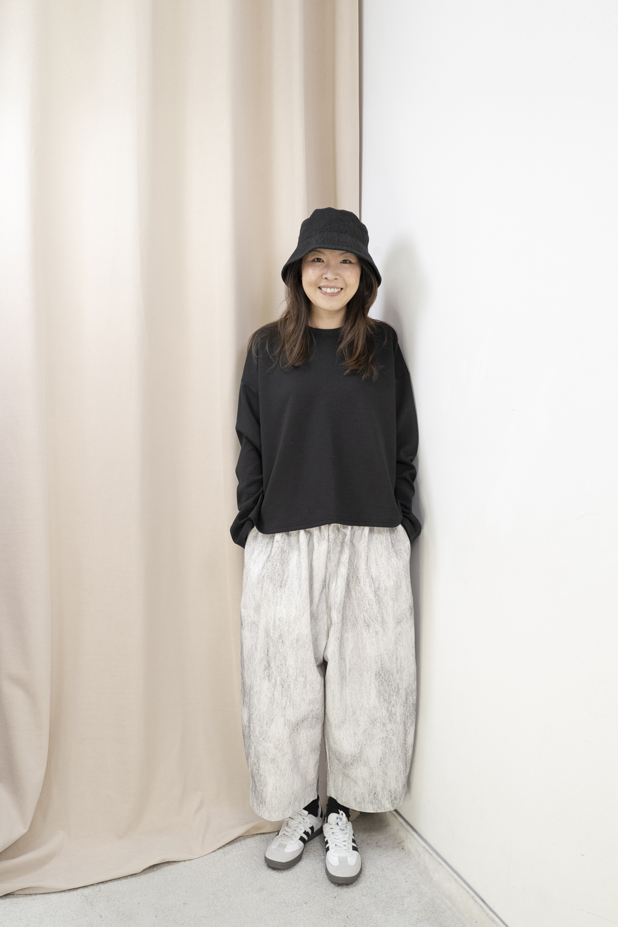 雲朵棉！微鬆造型上衣（黑色）