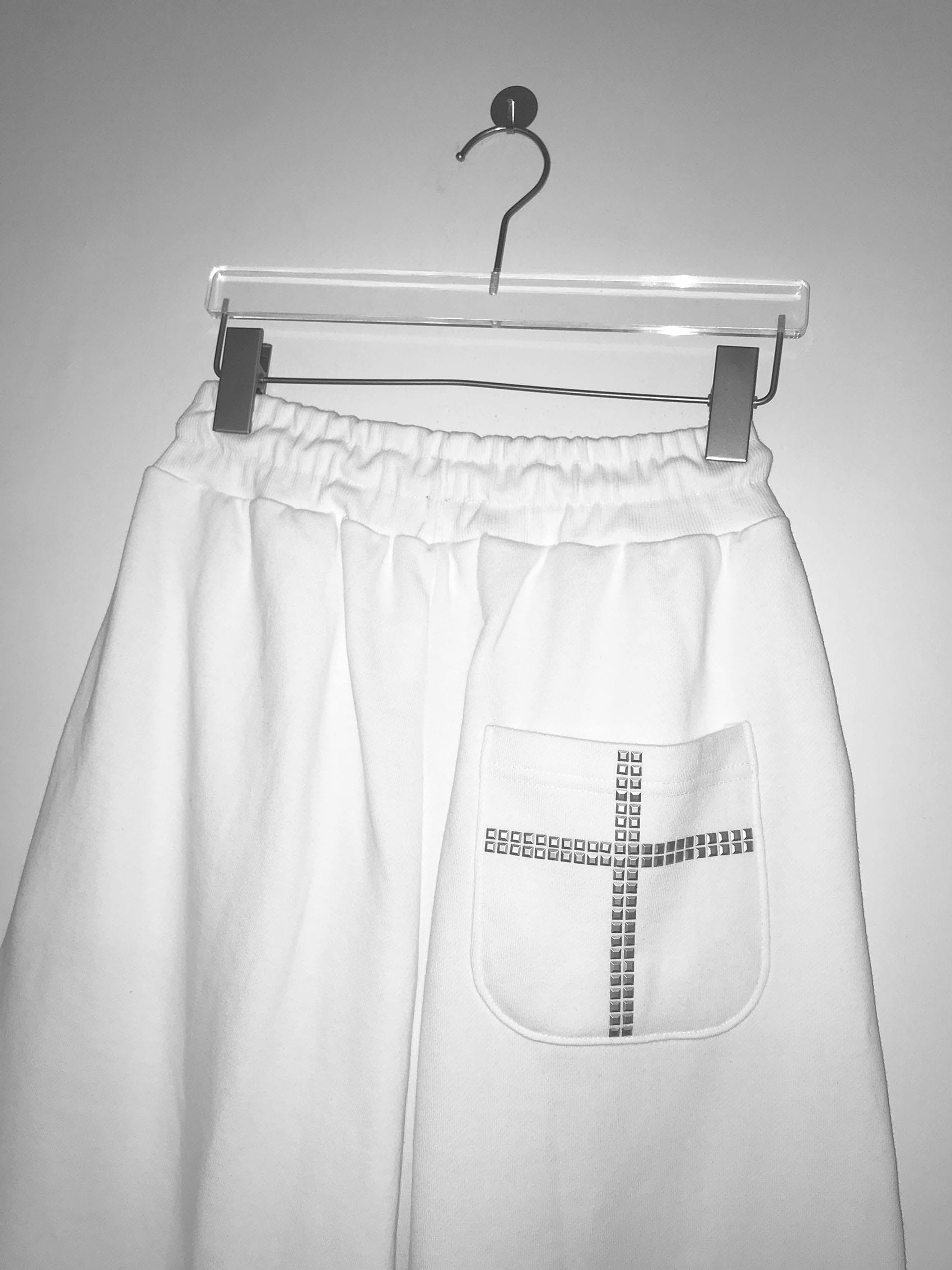 Cross Studded Cuffed Sweatpants