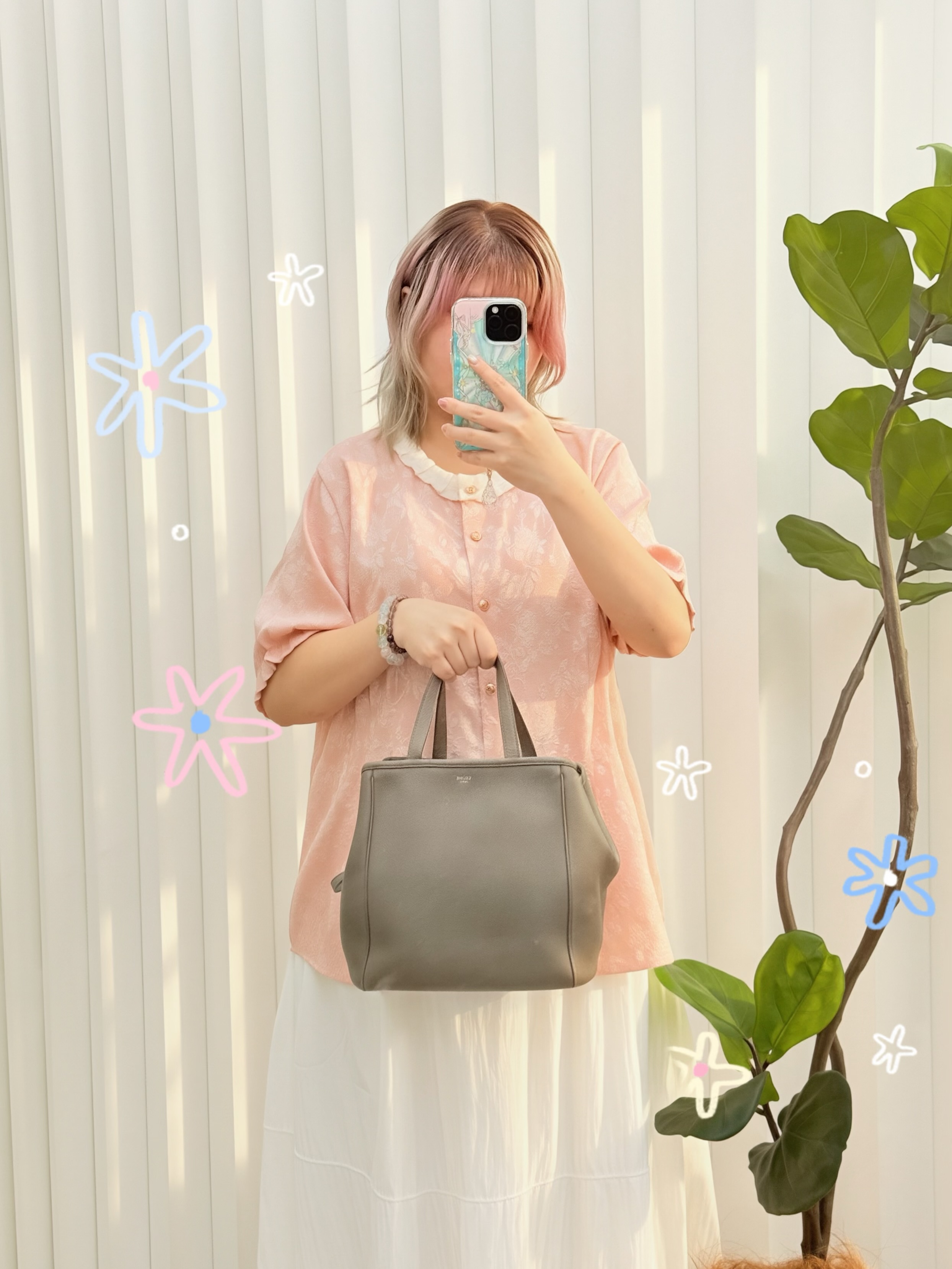 Celine👜 🛍️PRE OWNED 👜灰色cabas bag🩶
