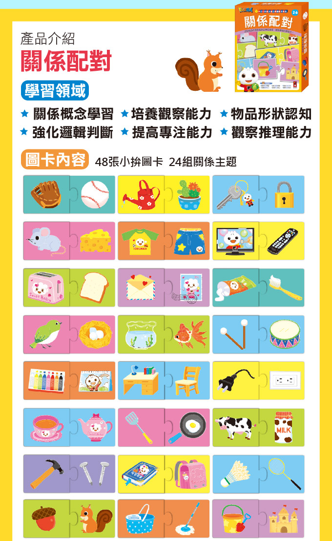 風車 FOOD超人腦力開發圖卡教具-關係配對