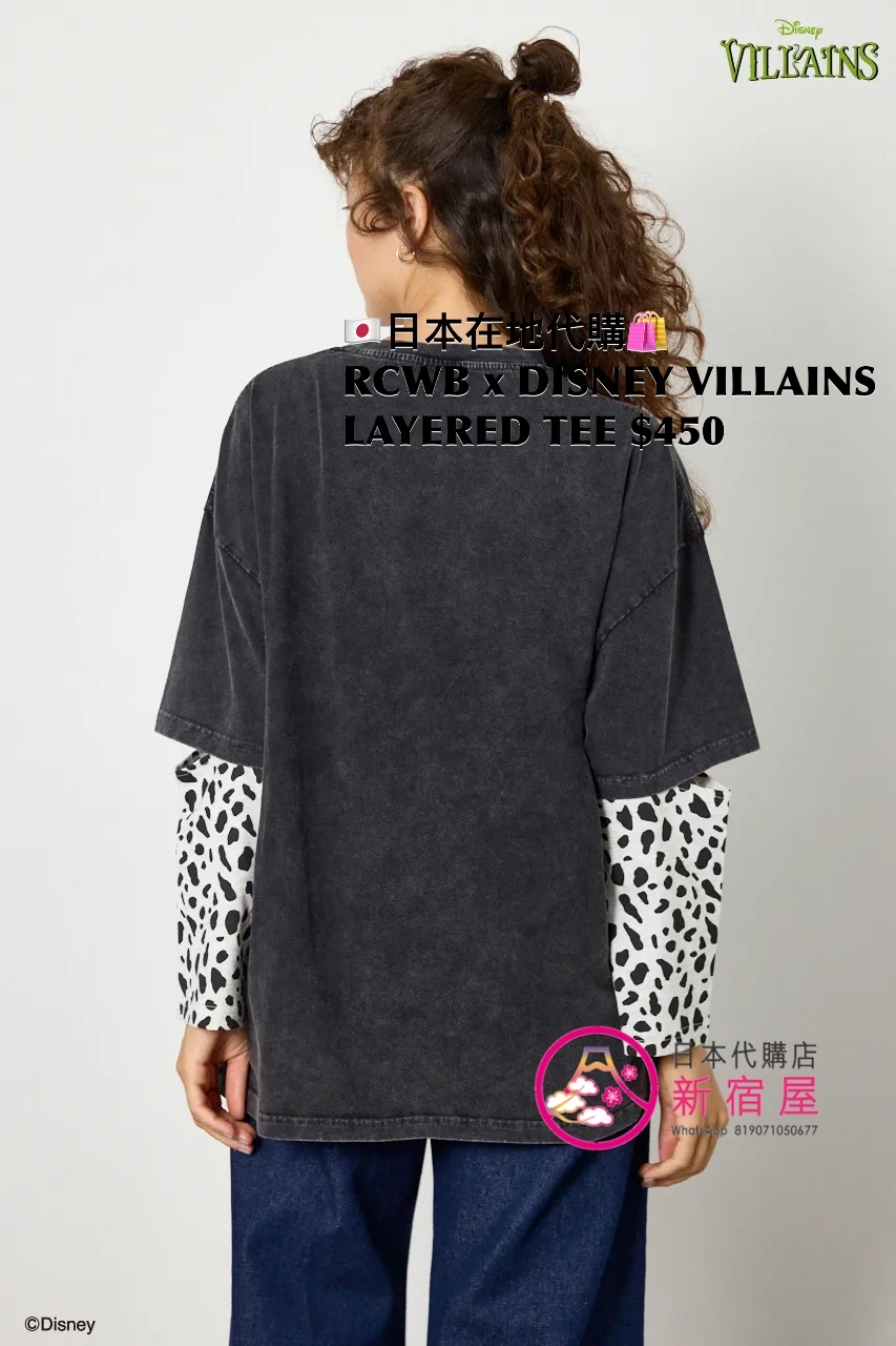 RODEO CROWNS WIDE BOWL x DISNEY VILLAINS LAYERED T-SHIRT