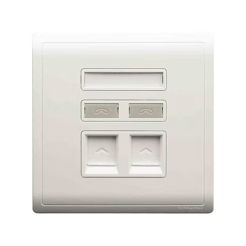 施耐德 Pieno 白 孖位 CAT5E數據插座