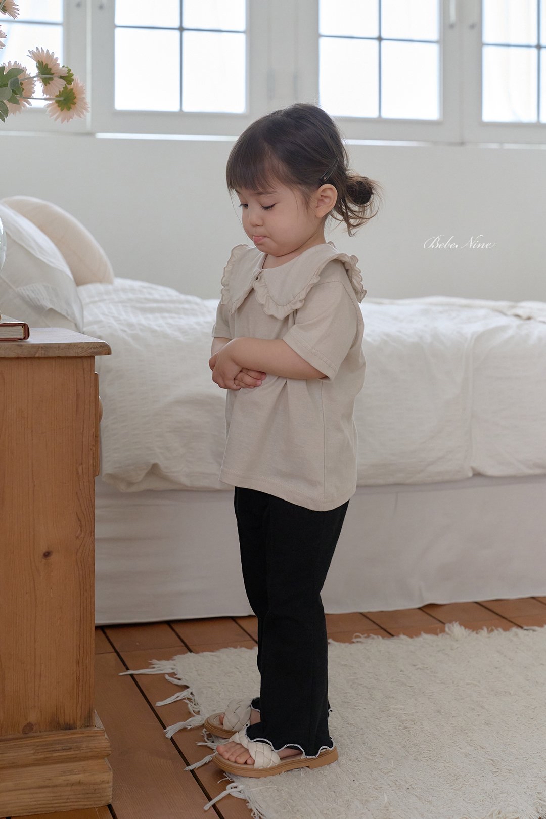 ☀️預訂 韓國直送☀️🇰🇷Bebenine兩色花邊喇叭褲