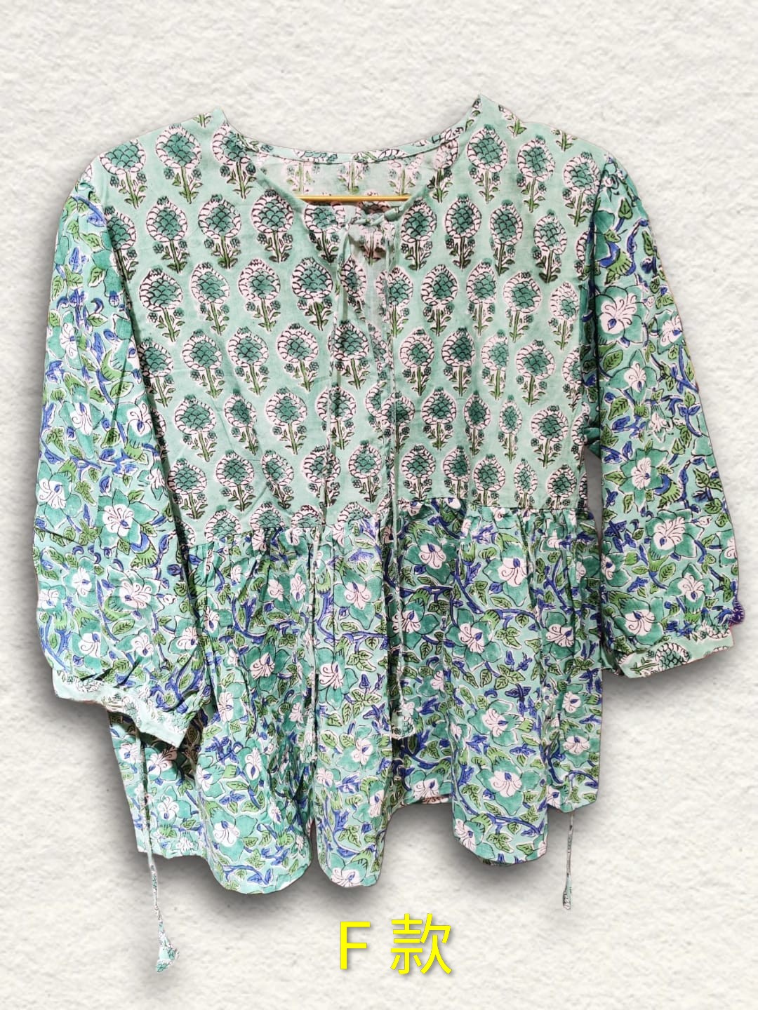 印度木刻印花純綿上衣