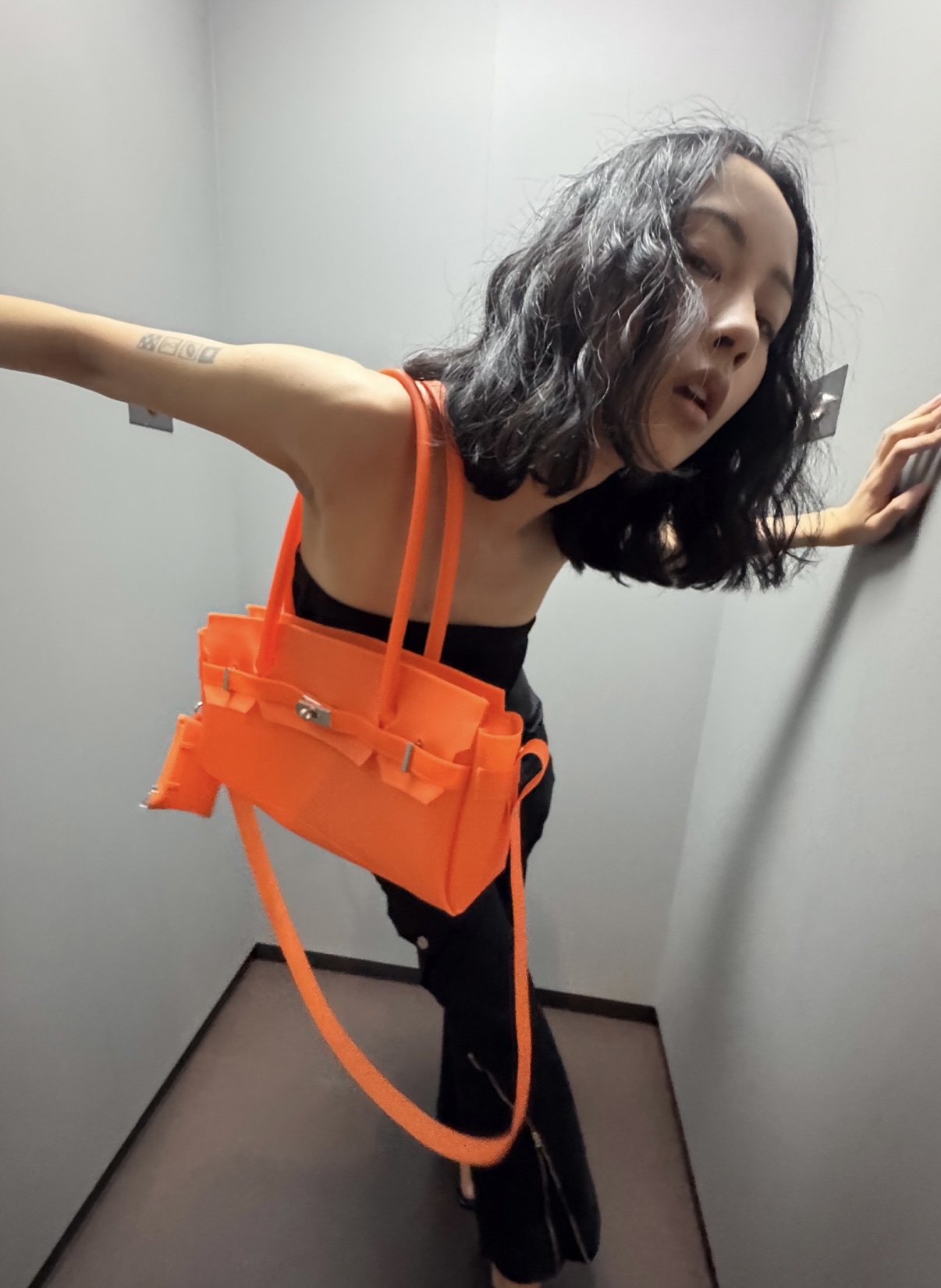 DEINET JELLY TWO-WAY BAG IN ORANGE