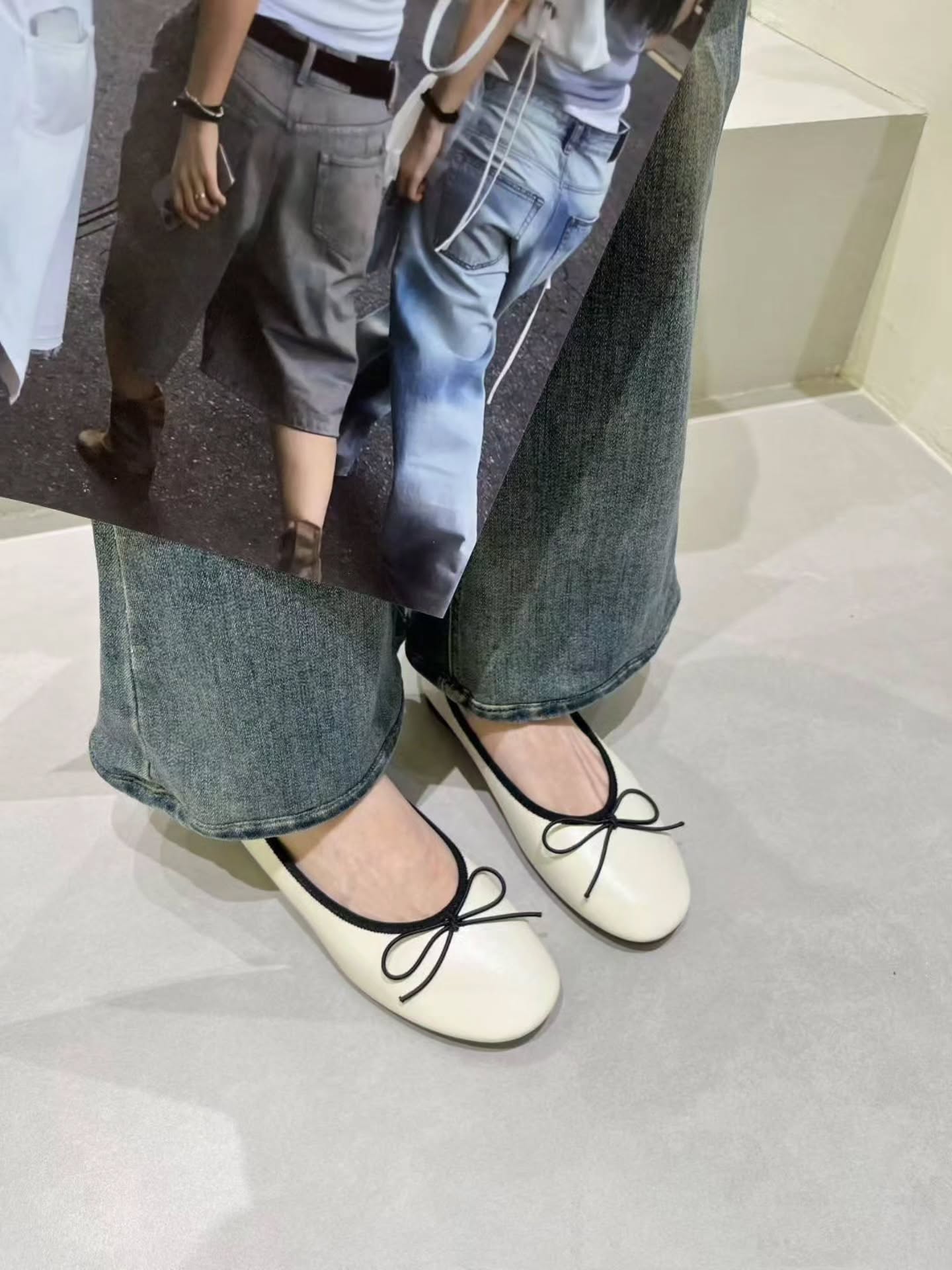 693-22 法式蝴蝶结平底鞋 🇨🇳