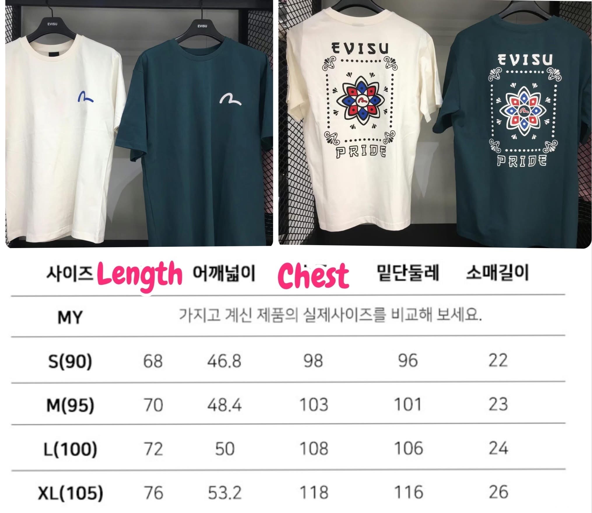 *💥💥🈹️🈹️️EVISU 新款獨家斷碼優惠 🈹️️🈹️💥💥 A2603058 ~ 韓國Evisu Unisex Tee*