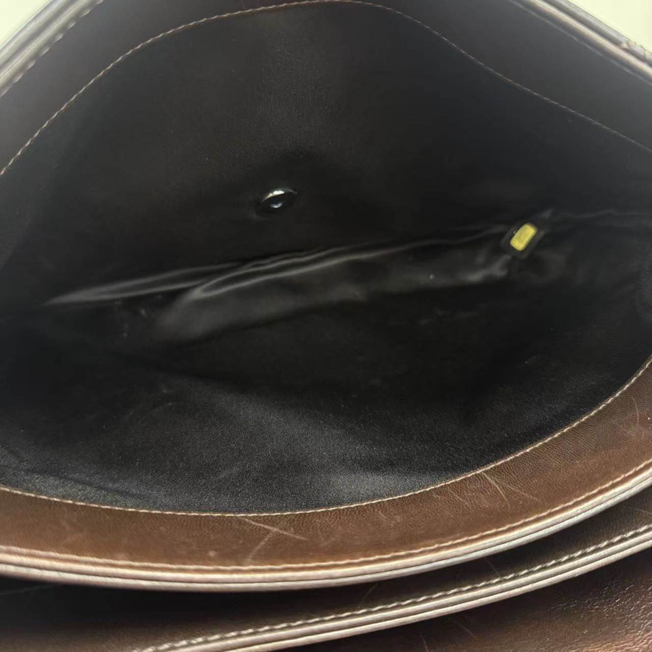 Chanel 中古啡色風琴包大容量
