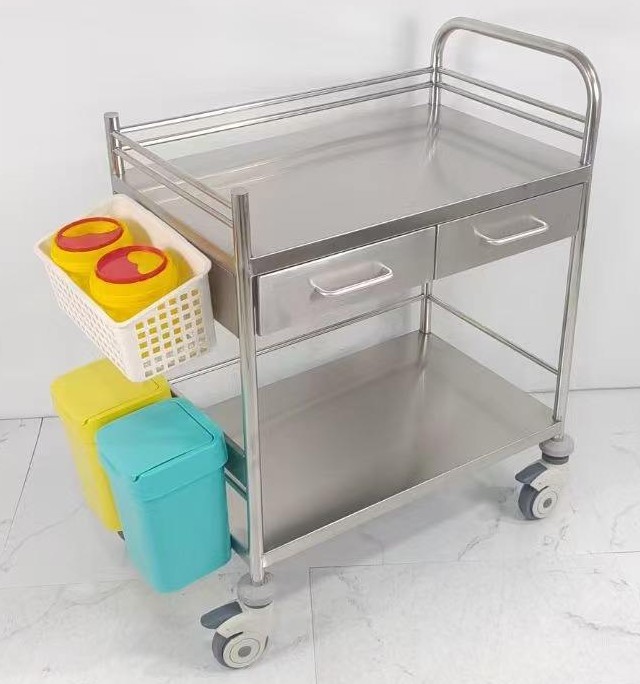 AD-CT04 Stainless Steel Medicine Trolley 不銹鋼藥車 (For inquiry only 此產品需報價)