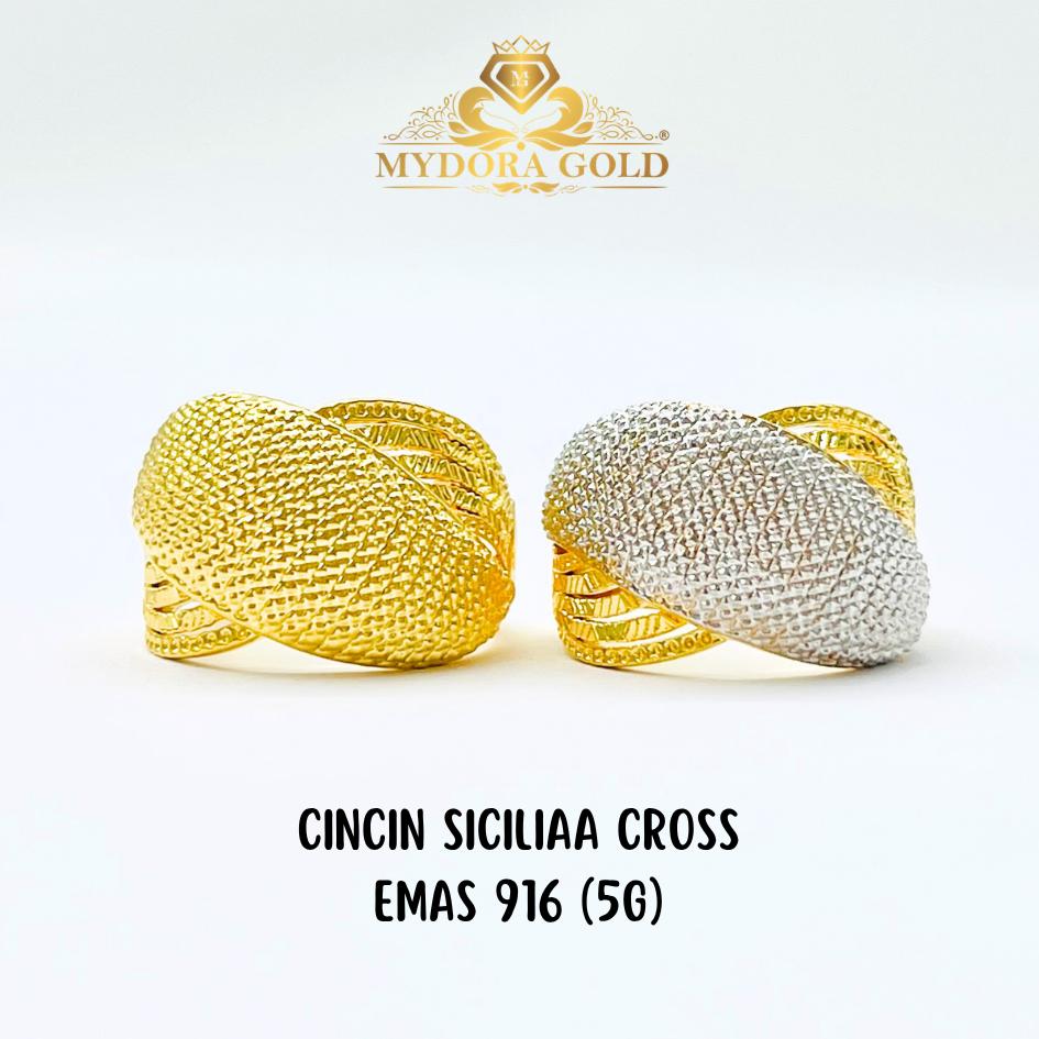 MYDORA Cincin Siciliaa Cross (5G) l EMAS 916/22K