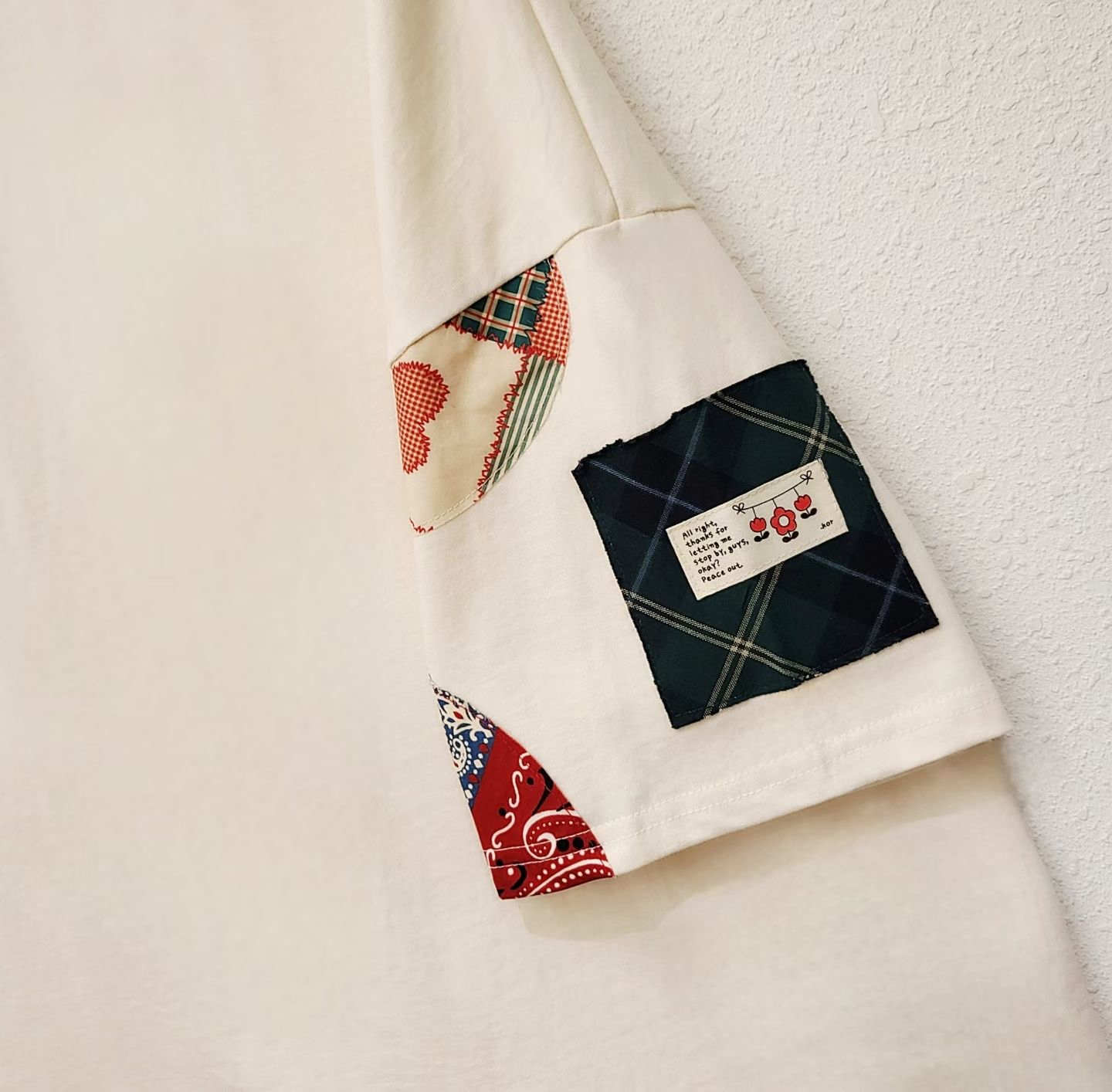 GU TR colorful fabric patch top 