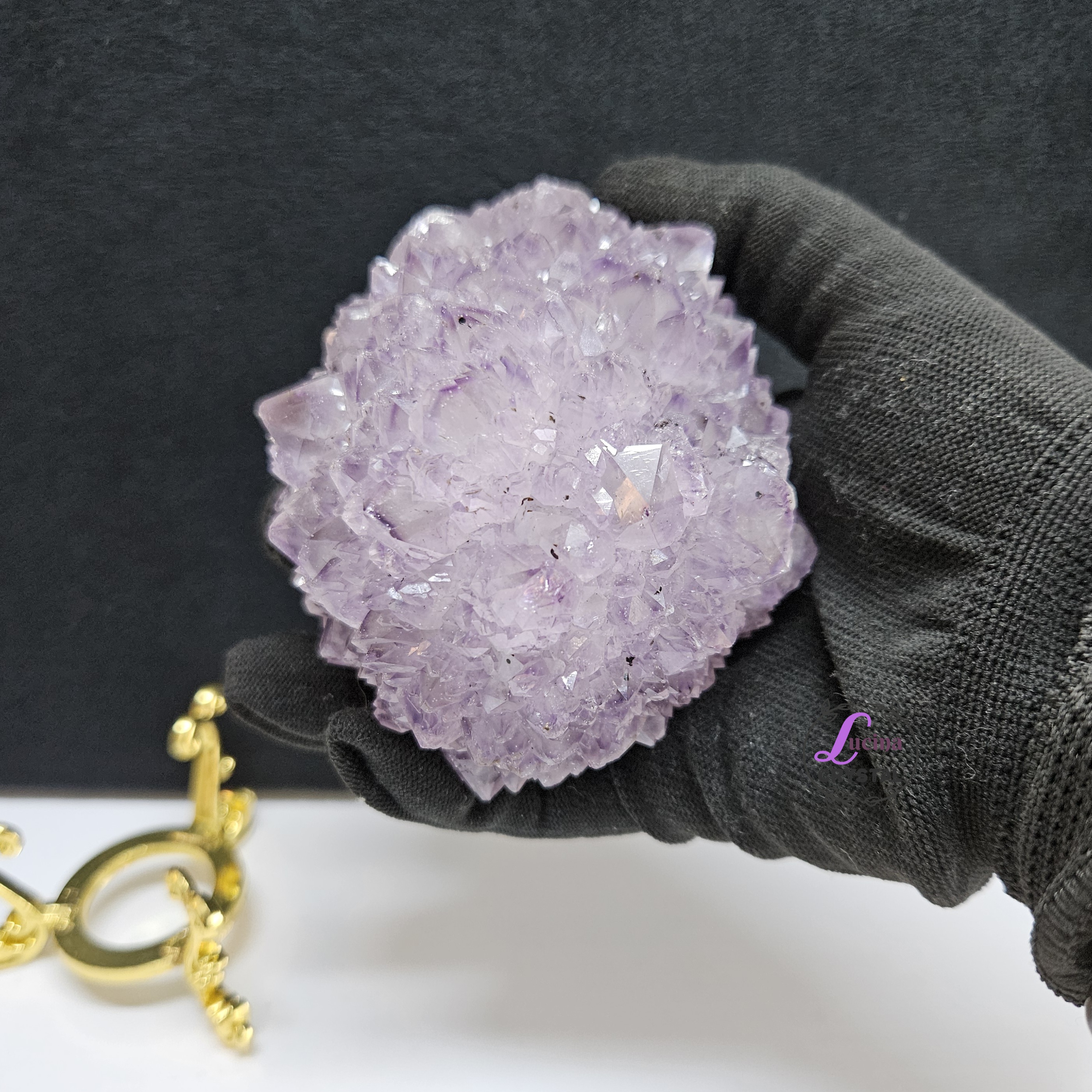 (Co#LC8554) 骨幹紫水晶花/Elestial Amethyst Flower 