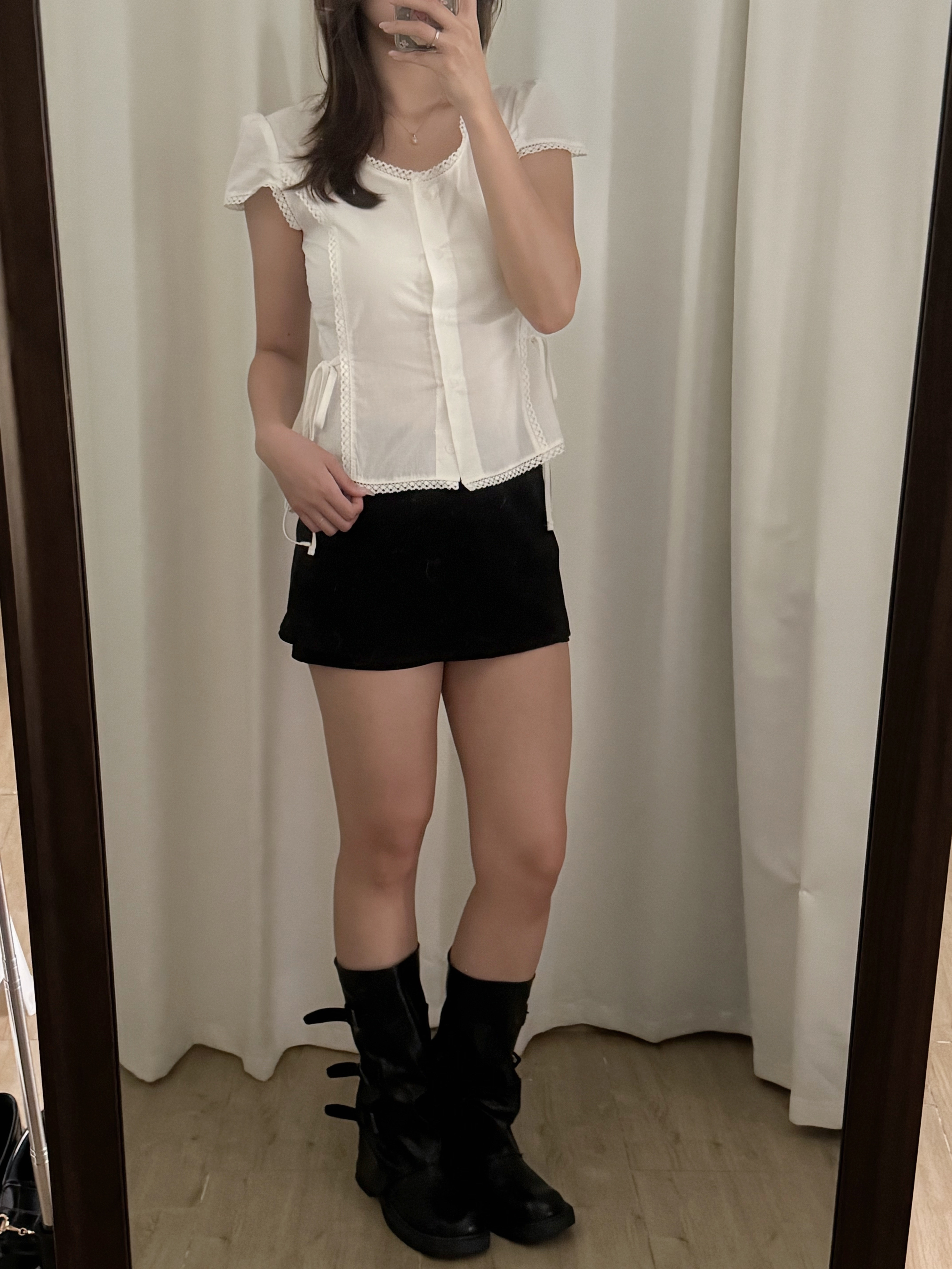 仙女Lace公主袖短袖上衣