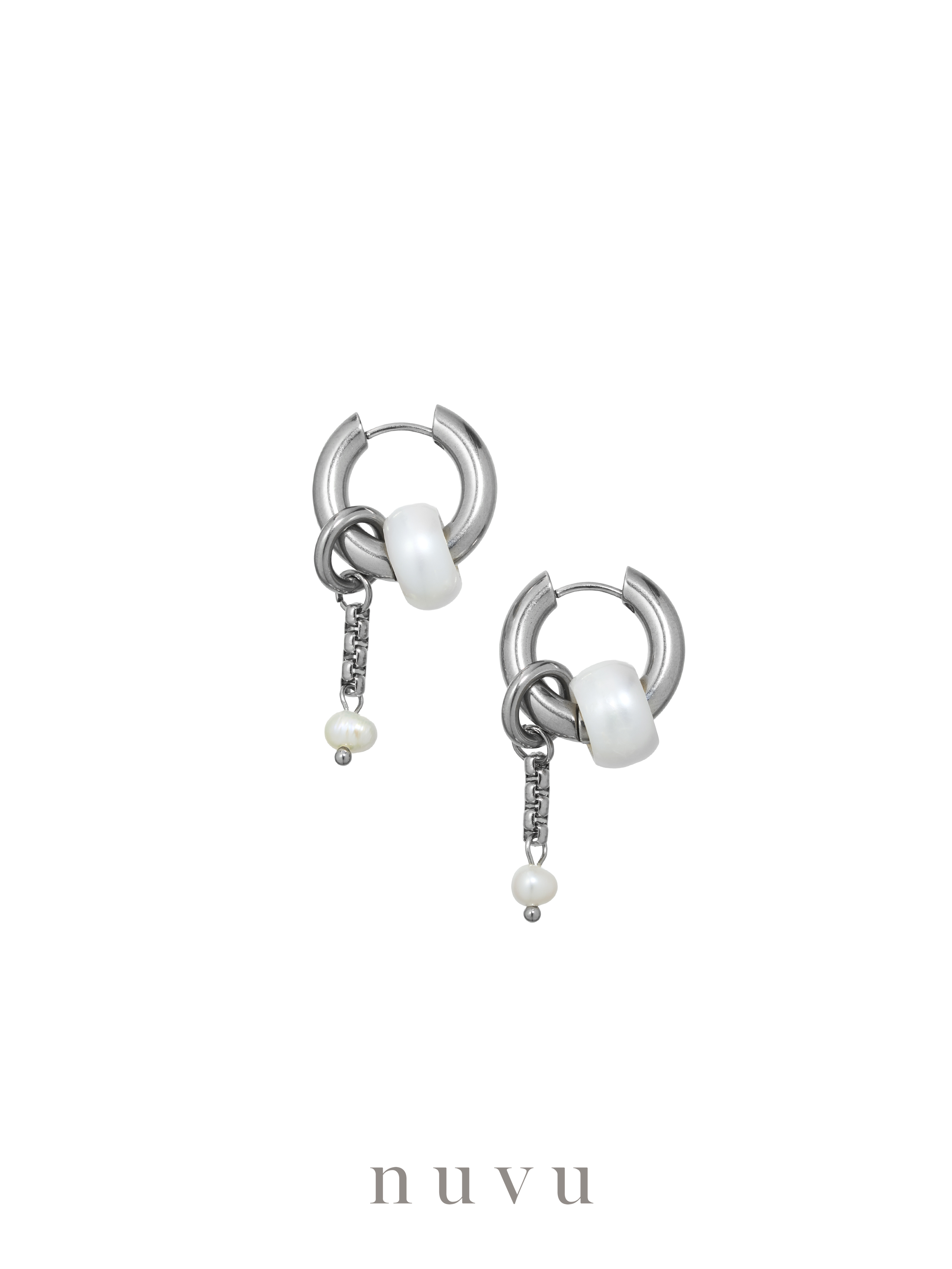 Shade of White Earring