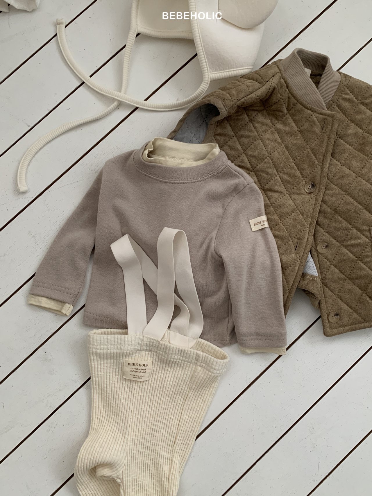 🌸預訂 韓國直送🌸🇰🇷BEBEHOLIC三色假兩件長袖上衣