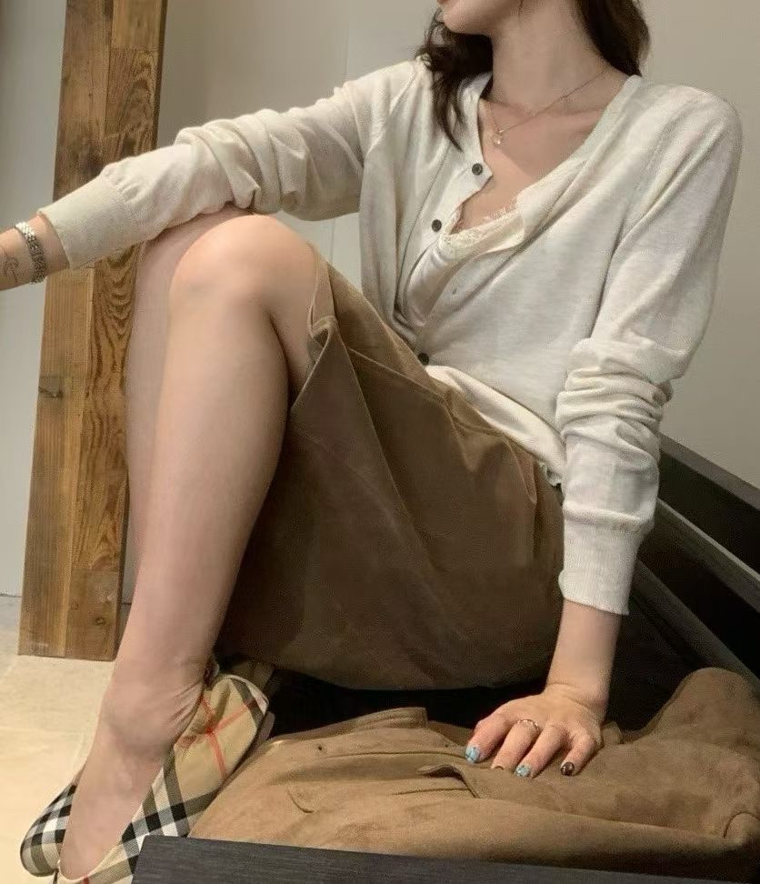 假2 件拼satin Top