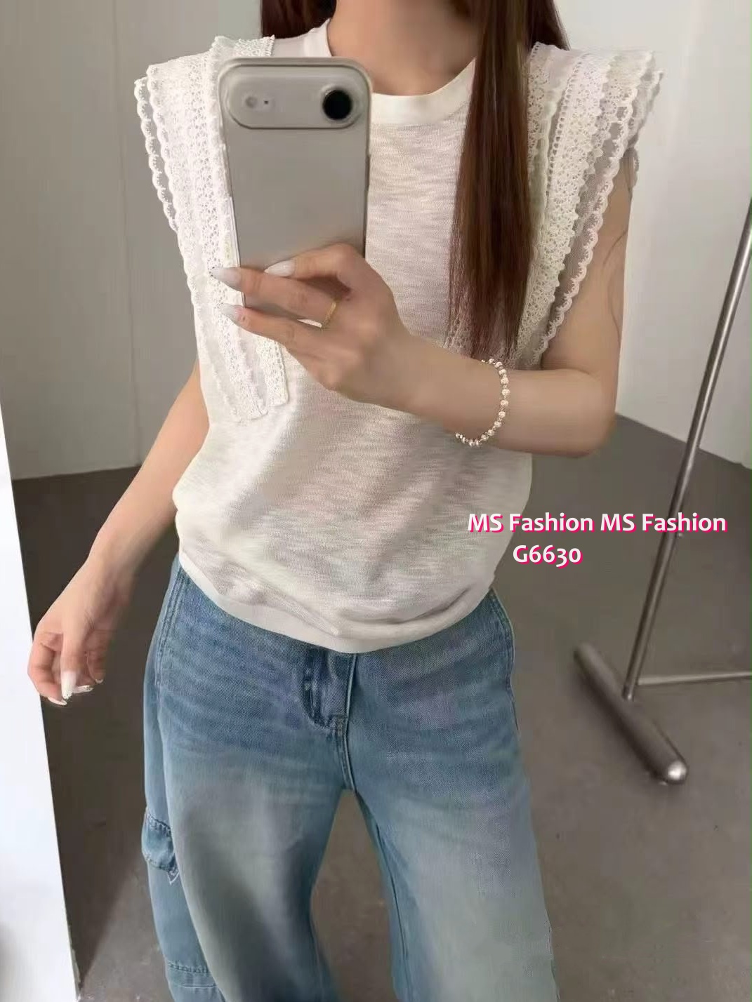G6630 靚靚拼lace top