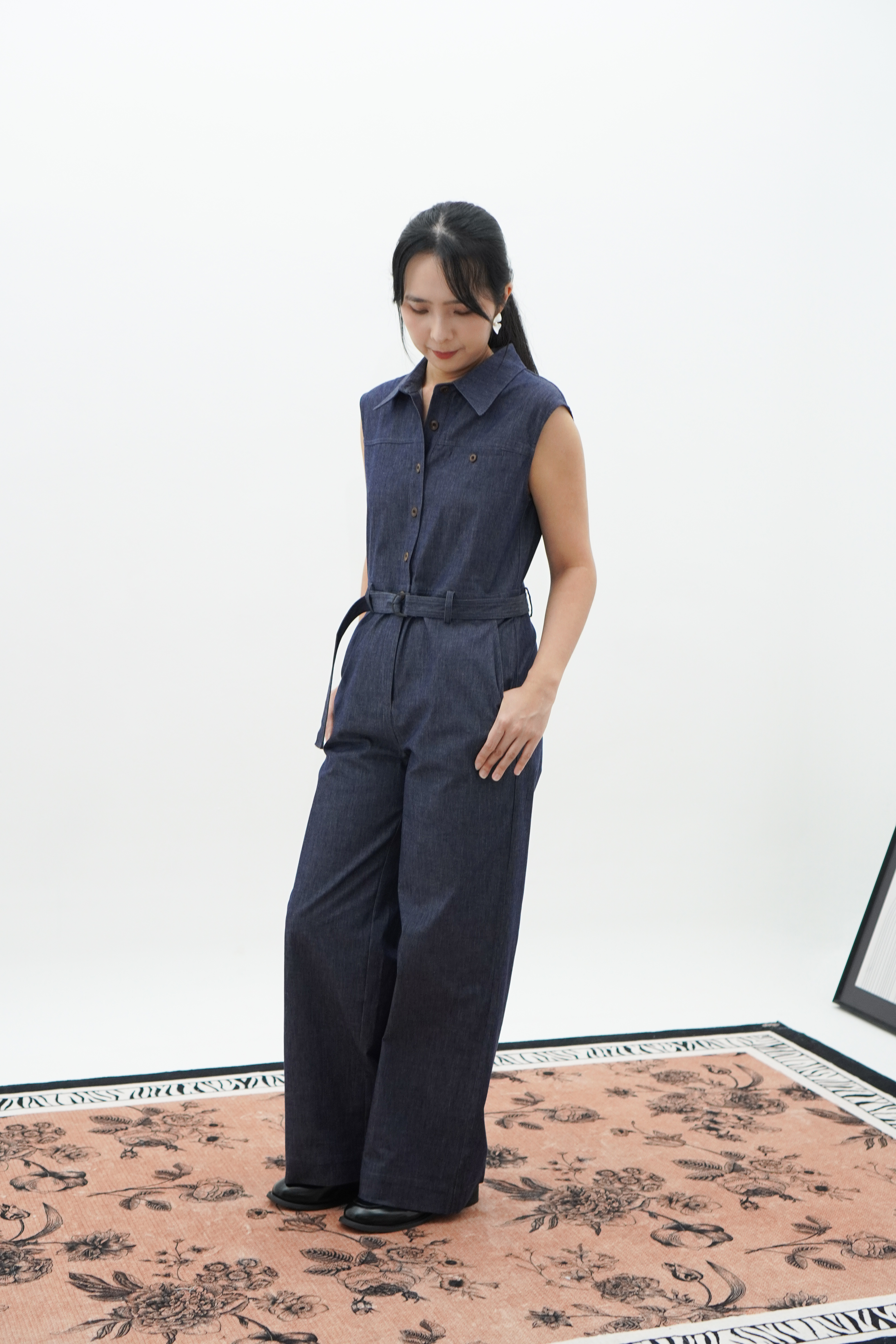 亚麻牛仔工装连体裤 Linen Denim Jumpsuits