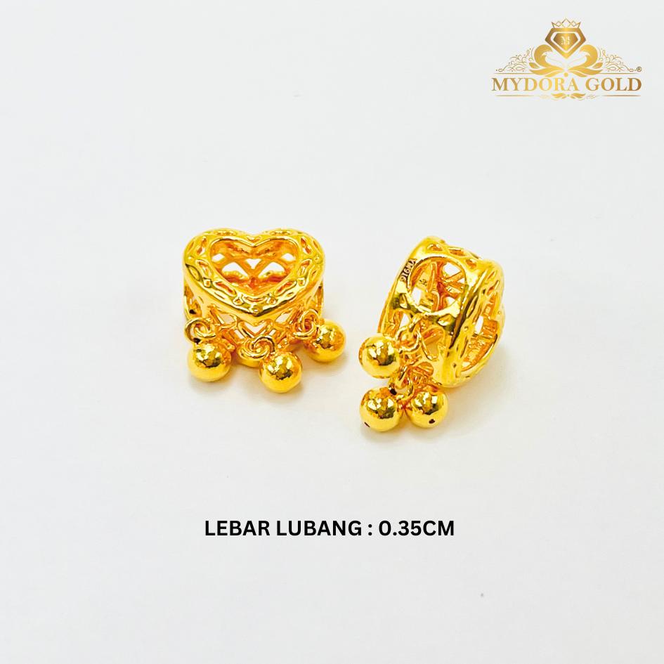 MYDORA Bead Love Bingkai Gantung 3 Boba (5G) l EMAS 916/22K